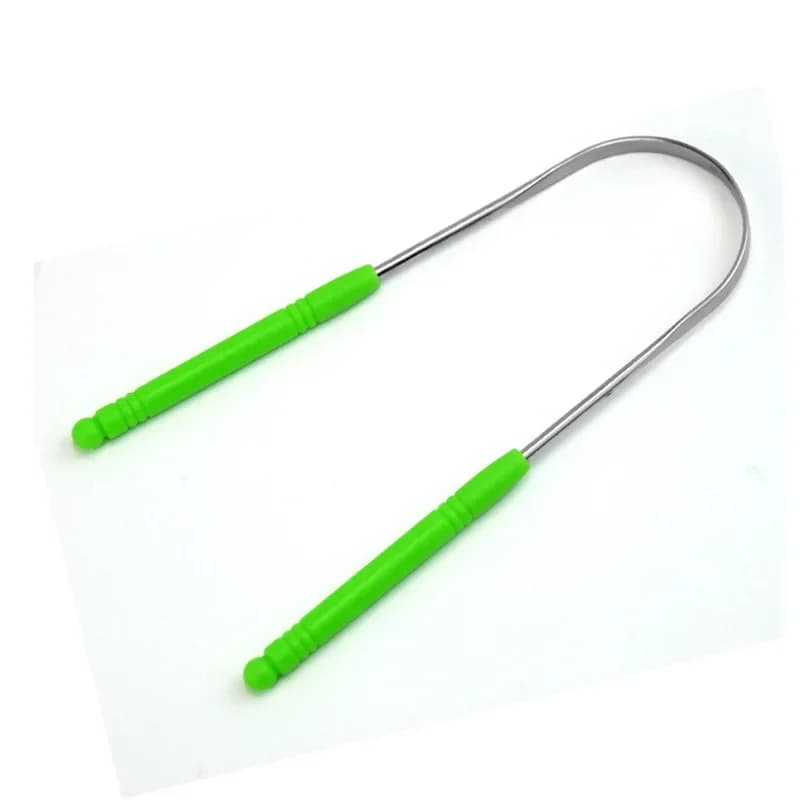 Stainless steel tongue scraper brush — image 8