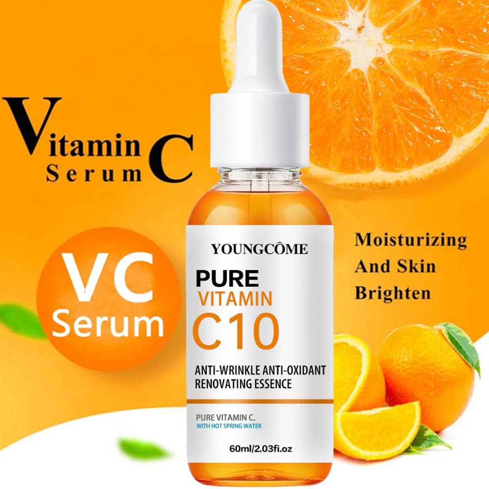 Vitamin C facial essence serum bottle with hyaluronic acid — image 1