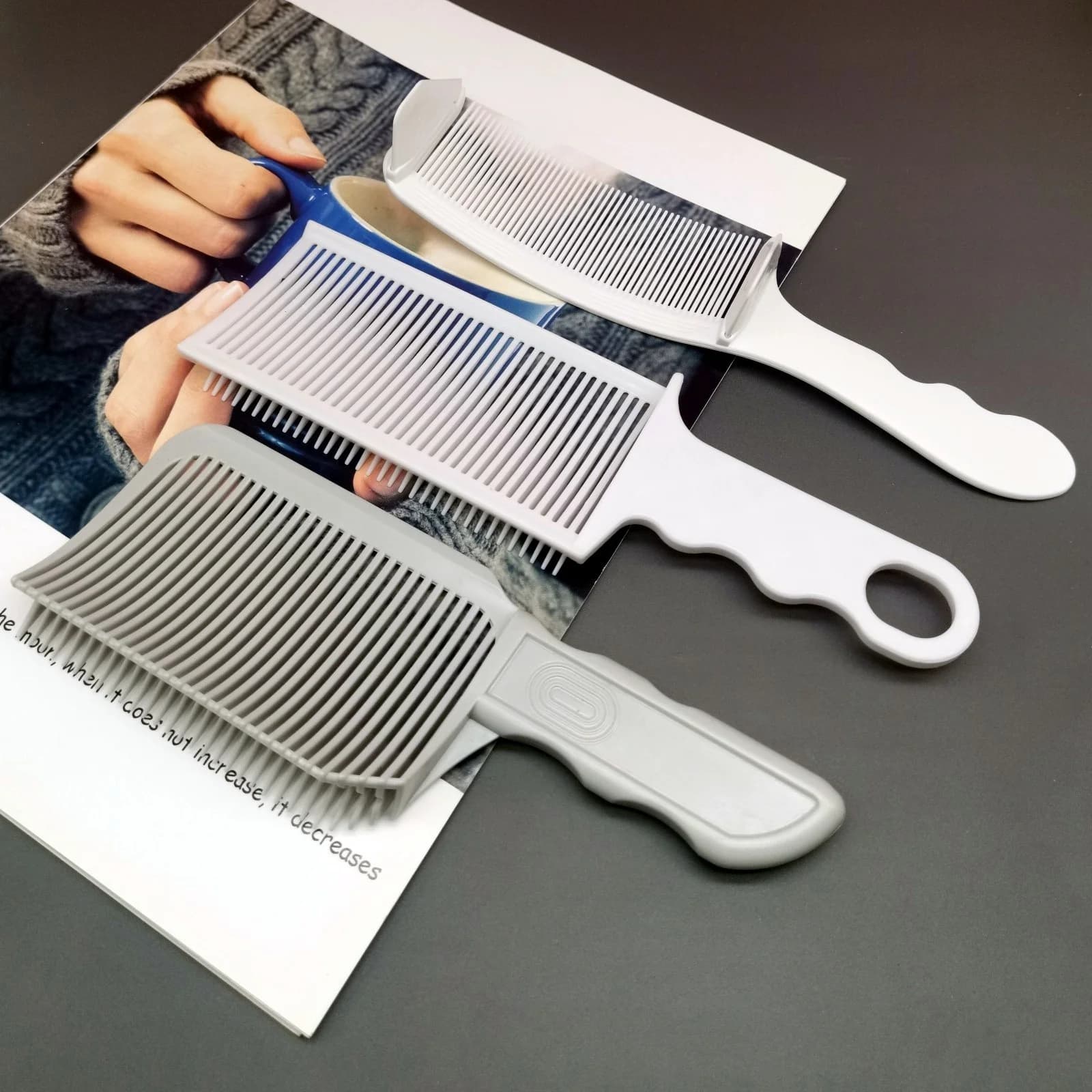 three-piece barber hair comb set — image 2