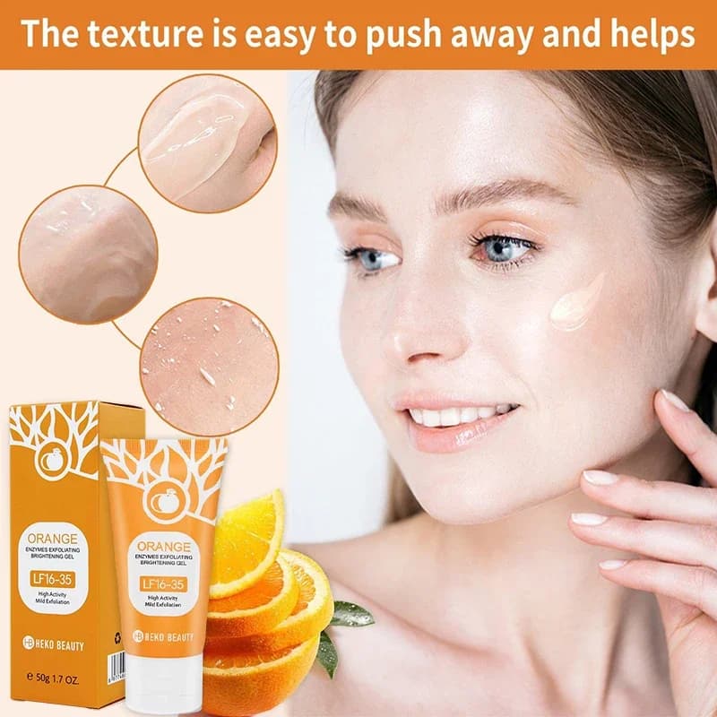 orange exfoliating brightening gel tube — image 4