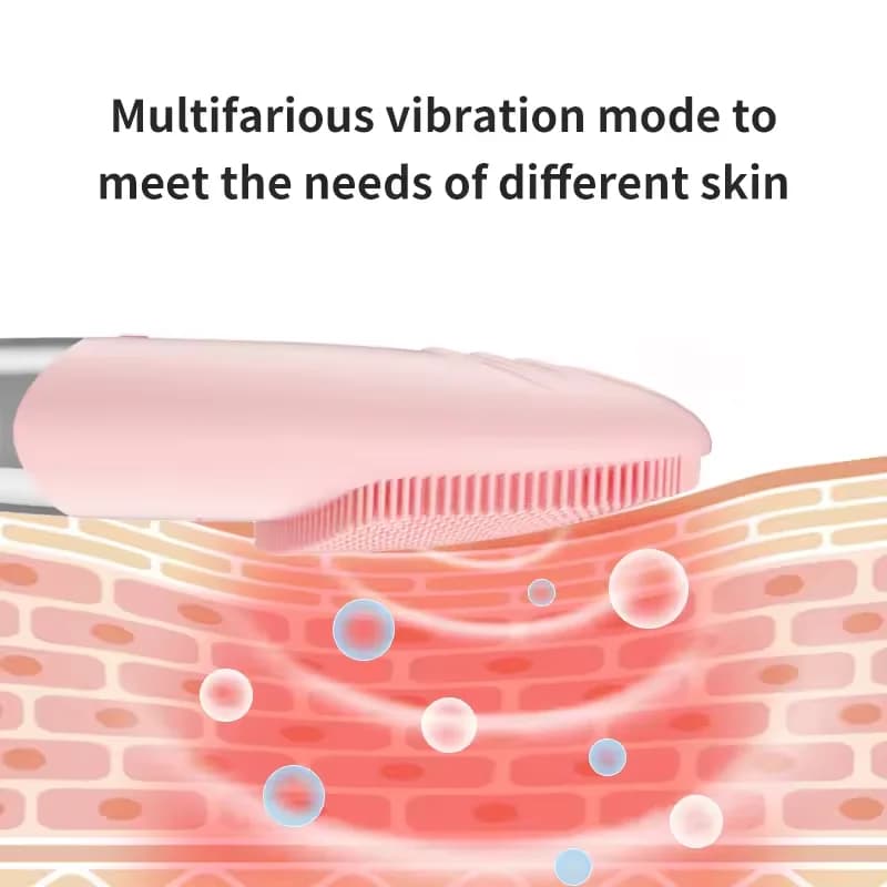 rechargeable silicone facial cleansing brush — image 4