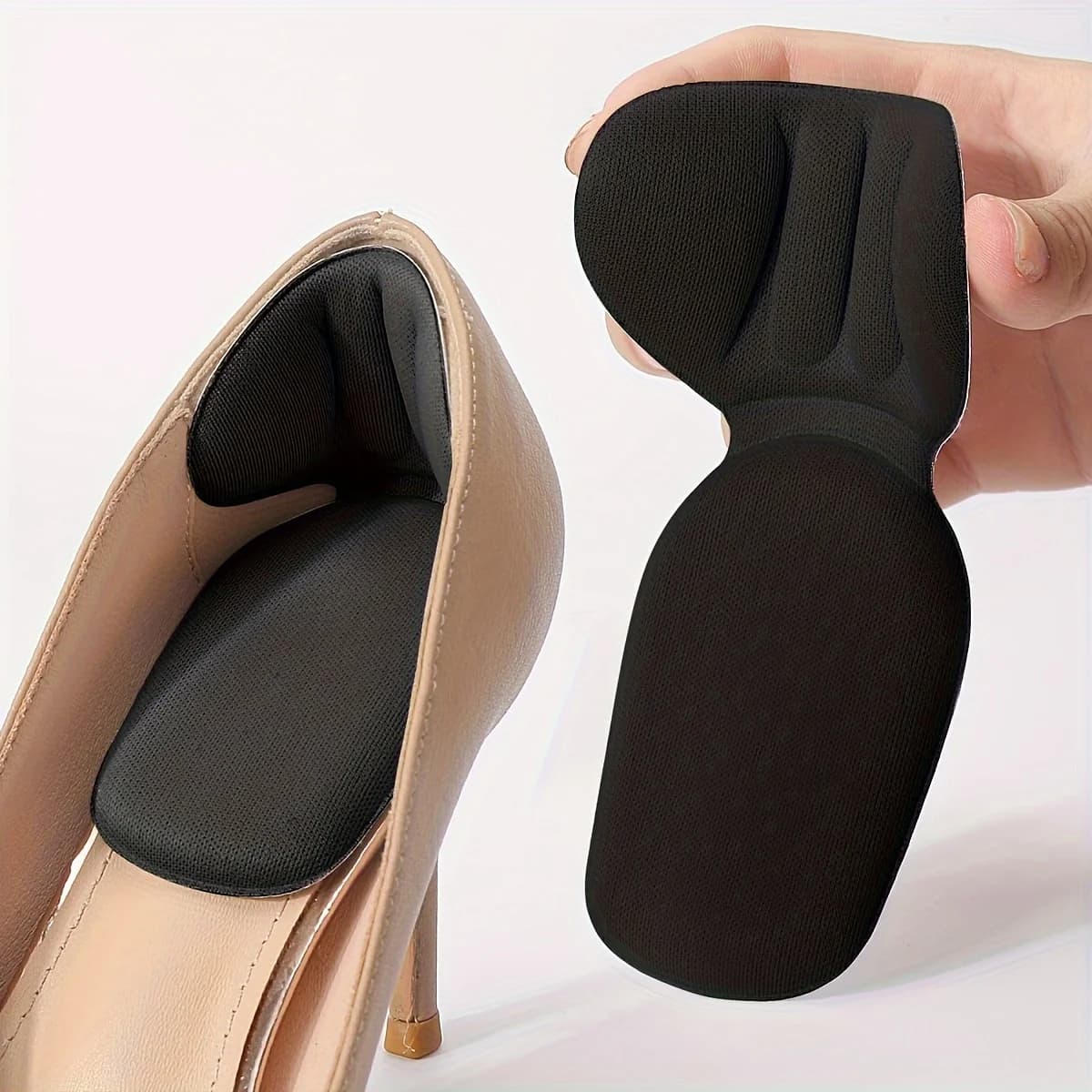 soft double-layer foam heel pad with T‑shape cup — image 1