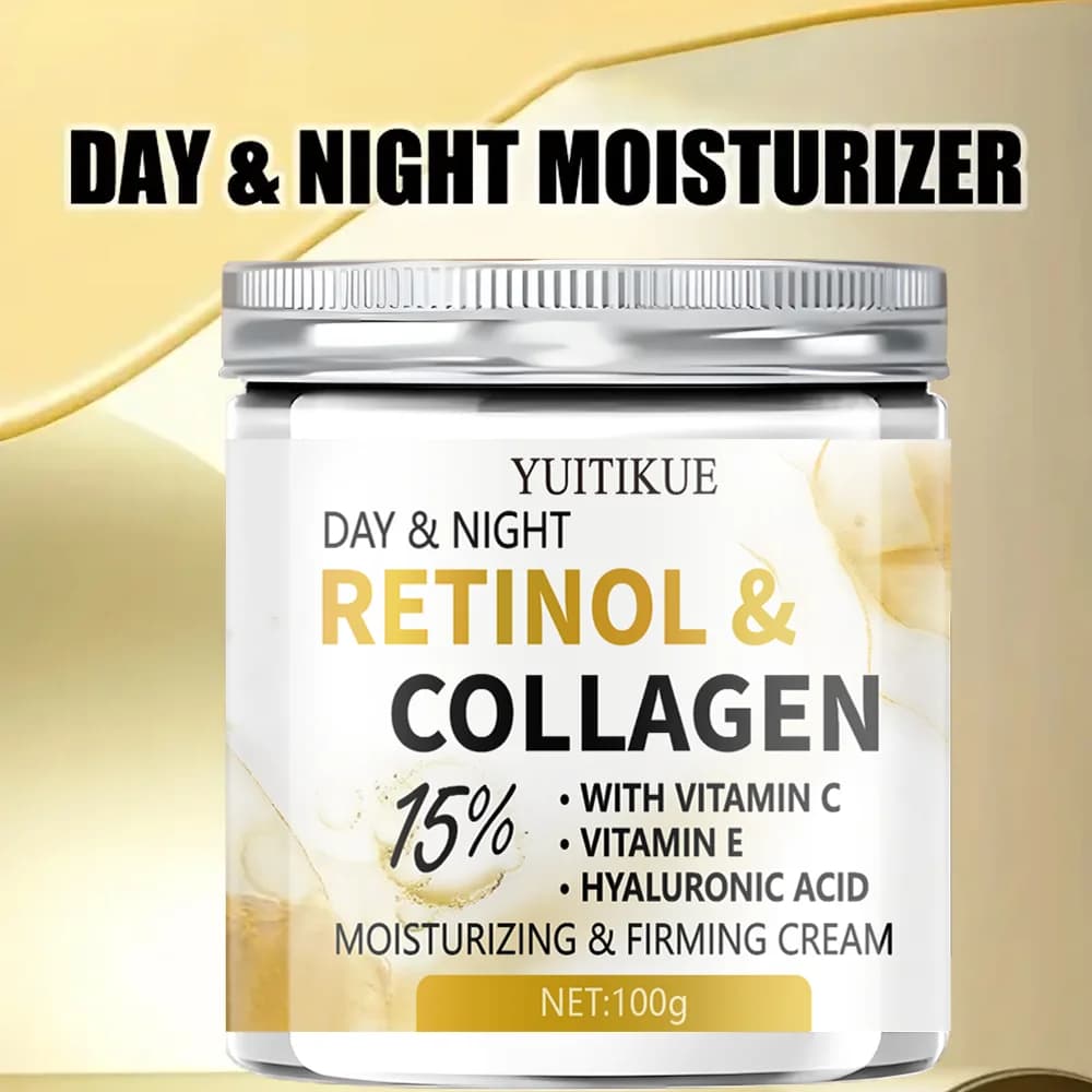 YUITIKUE 15% retinol collagen day and night cream tube — image 1