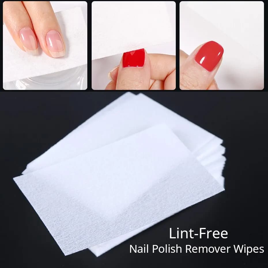 Box of lint-free nail polish remover wipes — image 5