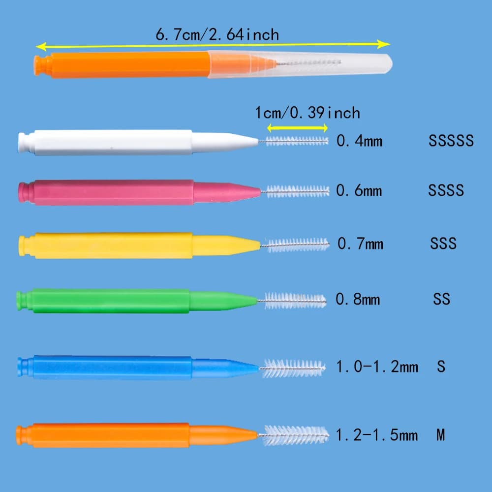 Box of 30 straight adult interdental brushes — image 2
