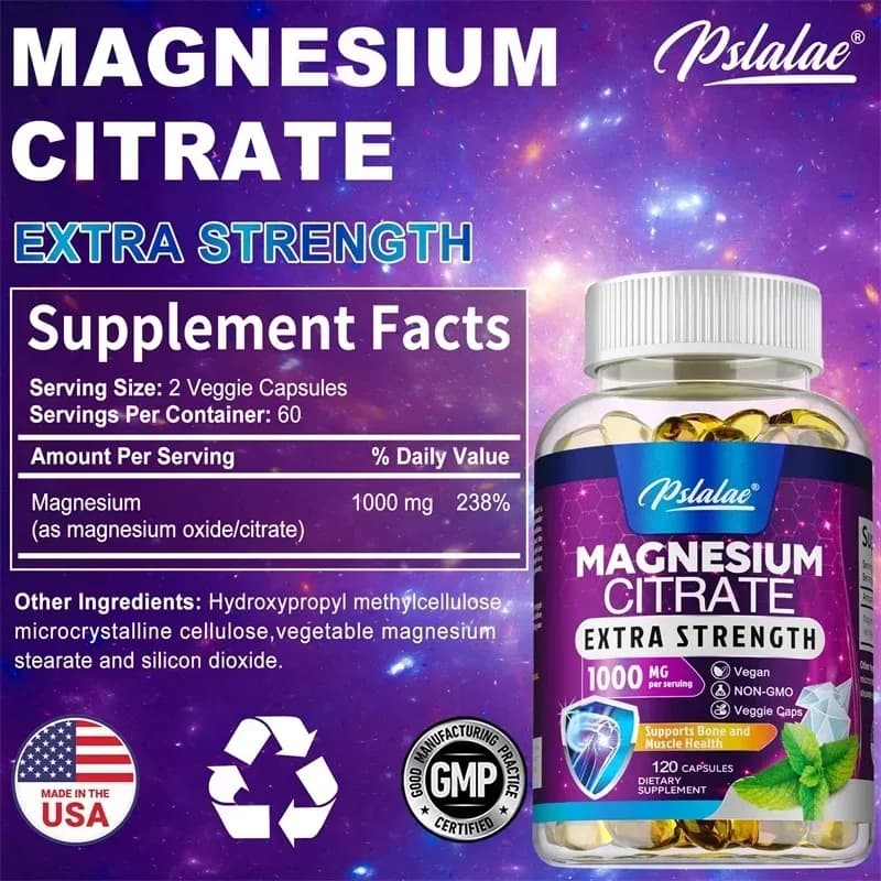 bottle of magnesium citrate supplement — image 2
