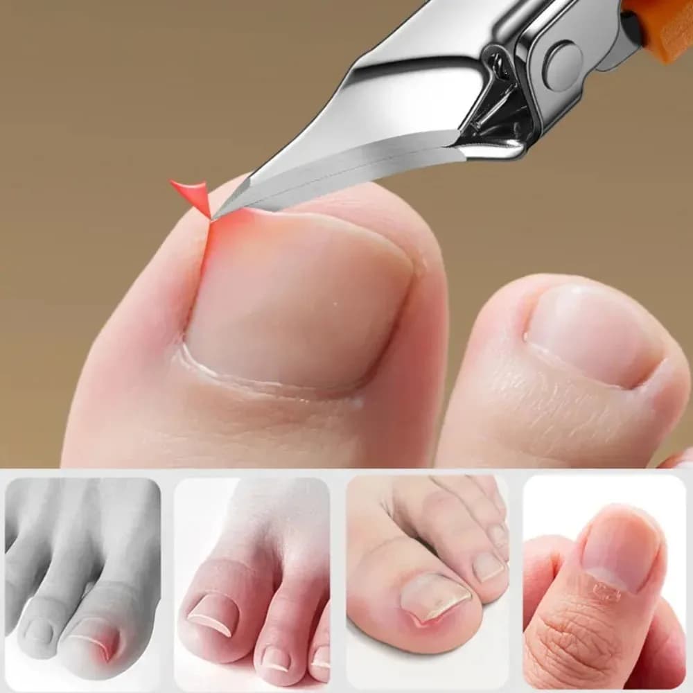 Stainless steel slant edge nail clipper with wide opening — image 6