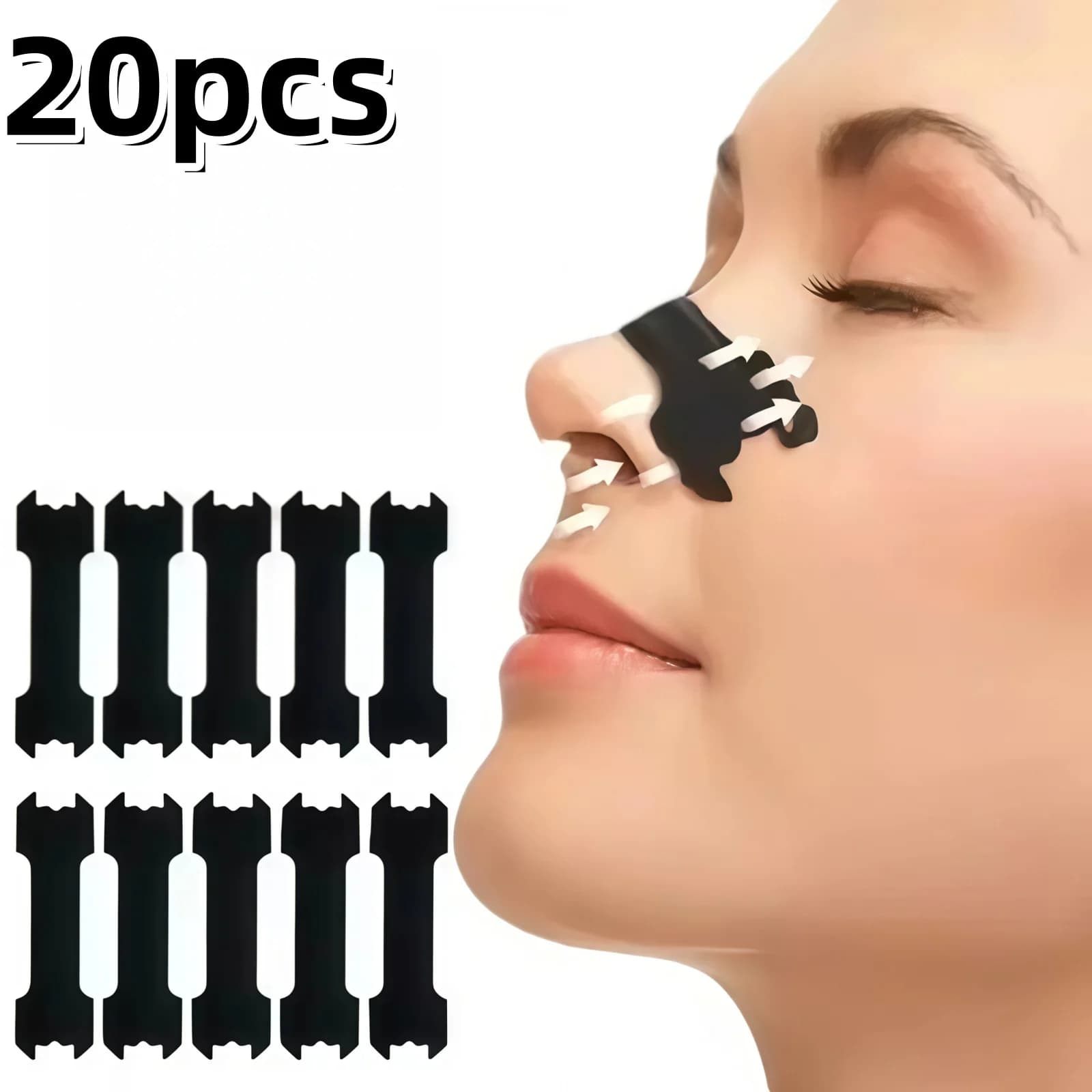 Pack of black extra strength nasal strips — image 8