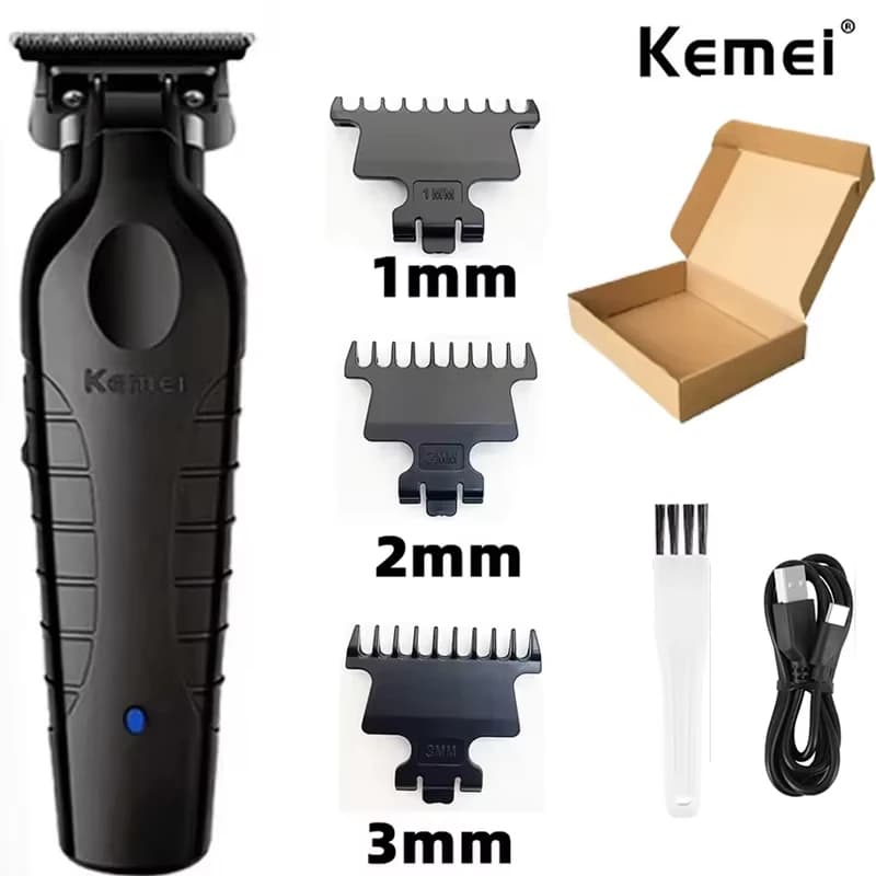 Kemei professional hair clipper kit with guards — image 7