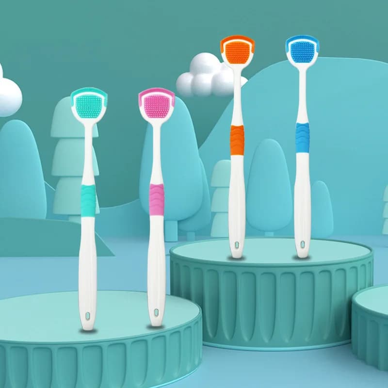 Reusable silicone tongue cleaner — image 6
