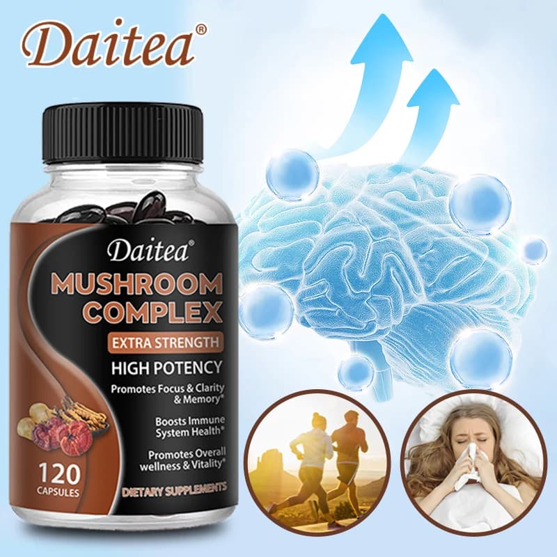 Brazil mushroom capsules with lion's mane, cordyceps and reishi — image 2