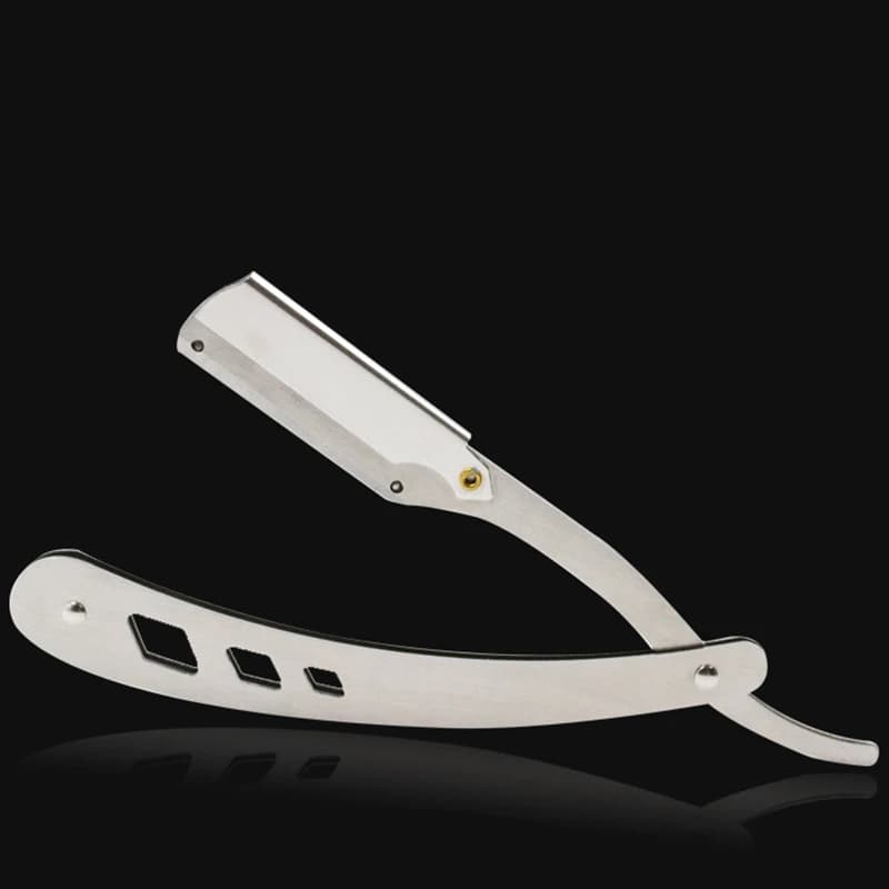 Antique black folding shaving razor without blades — image 5