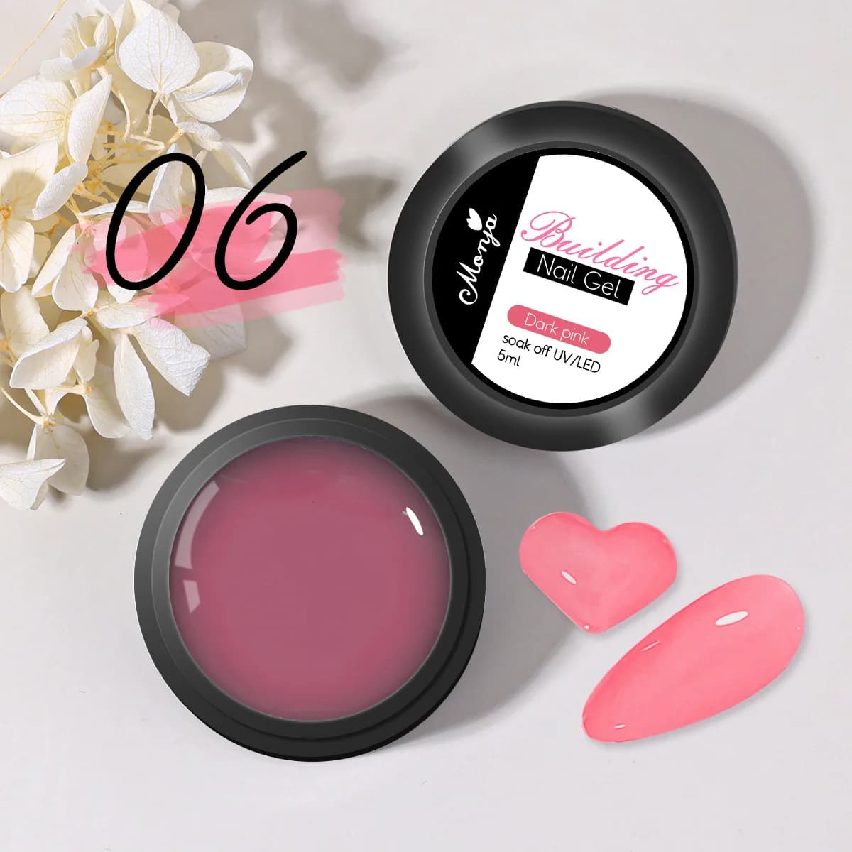 white 3d shaping gel nail extension jar — image 7