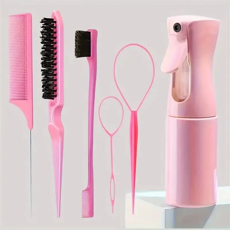 six-piece hair brush set with spray bottle — image 8