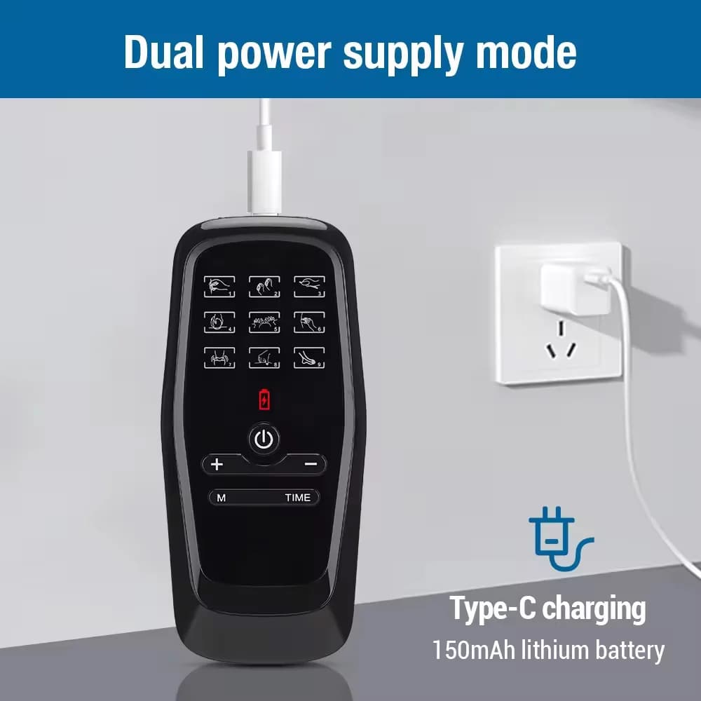 hand holding compact TENS muscle stimulator — image 4