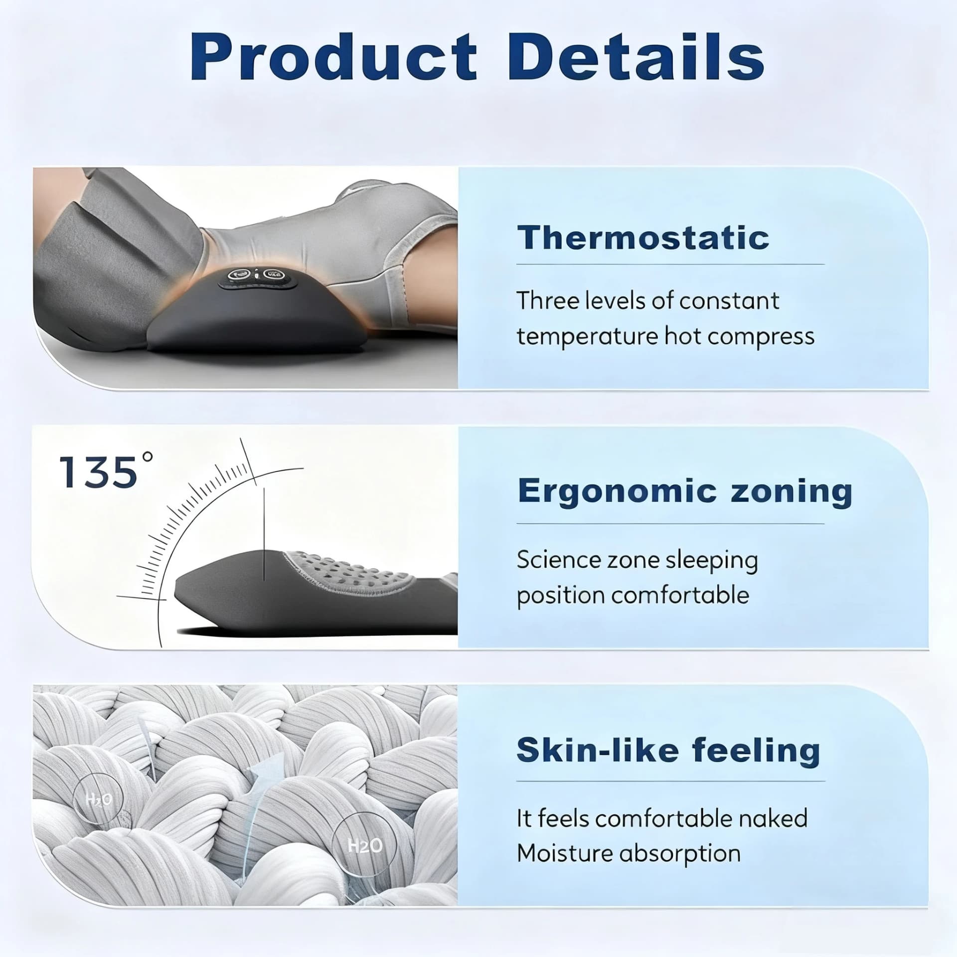 3-in-1 shiatsu back and shoulder massager on a bed — image 5