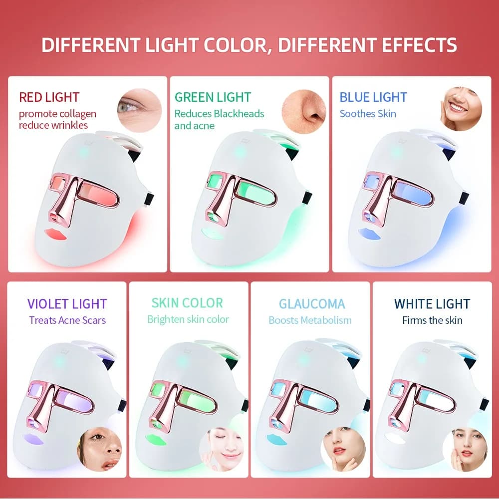 Wireless 7‑color LED face mask — image 3