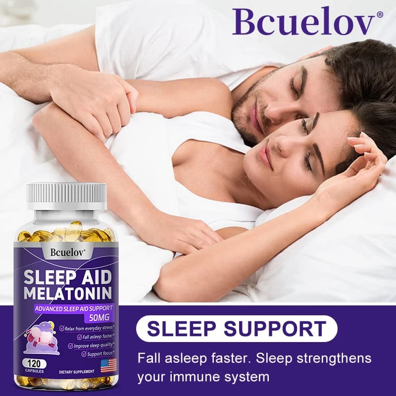 Bcuelov melatonin 25 mg vegan capsules bottle — image 4