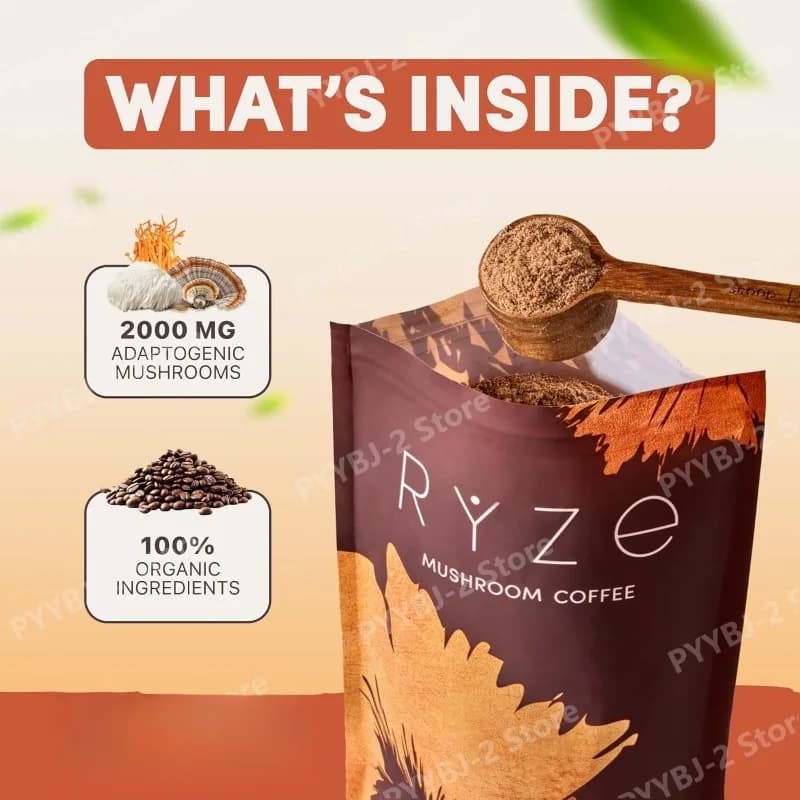 organic mushroom coffee powder with MCT oil — image 5