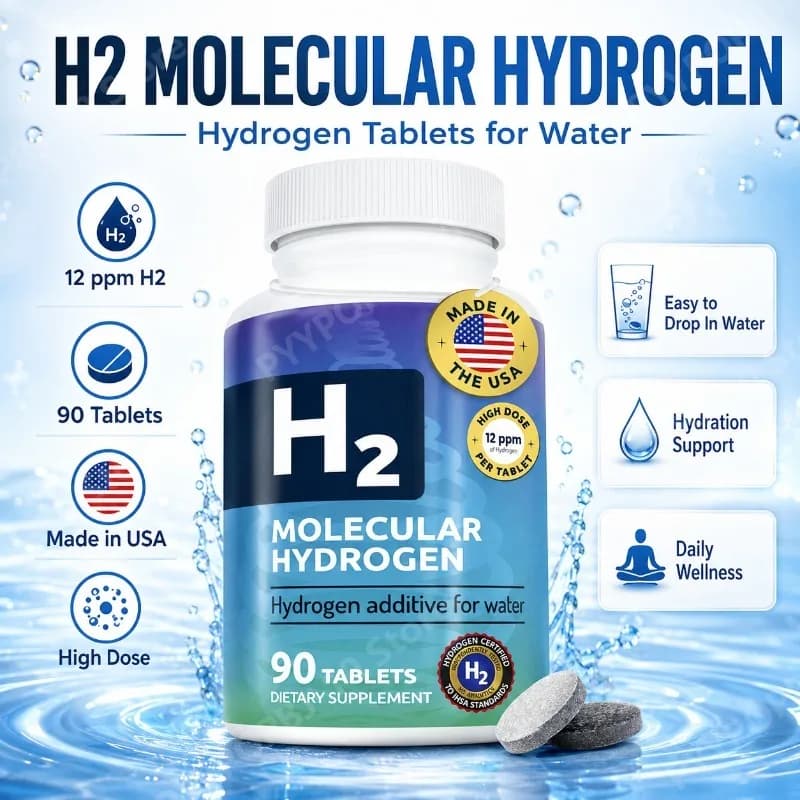 Hydrogen Water Tablets with Magnesium – 12 ppm H₂