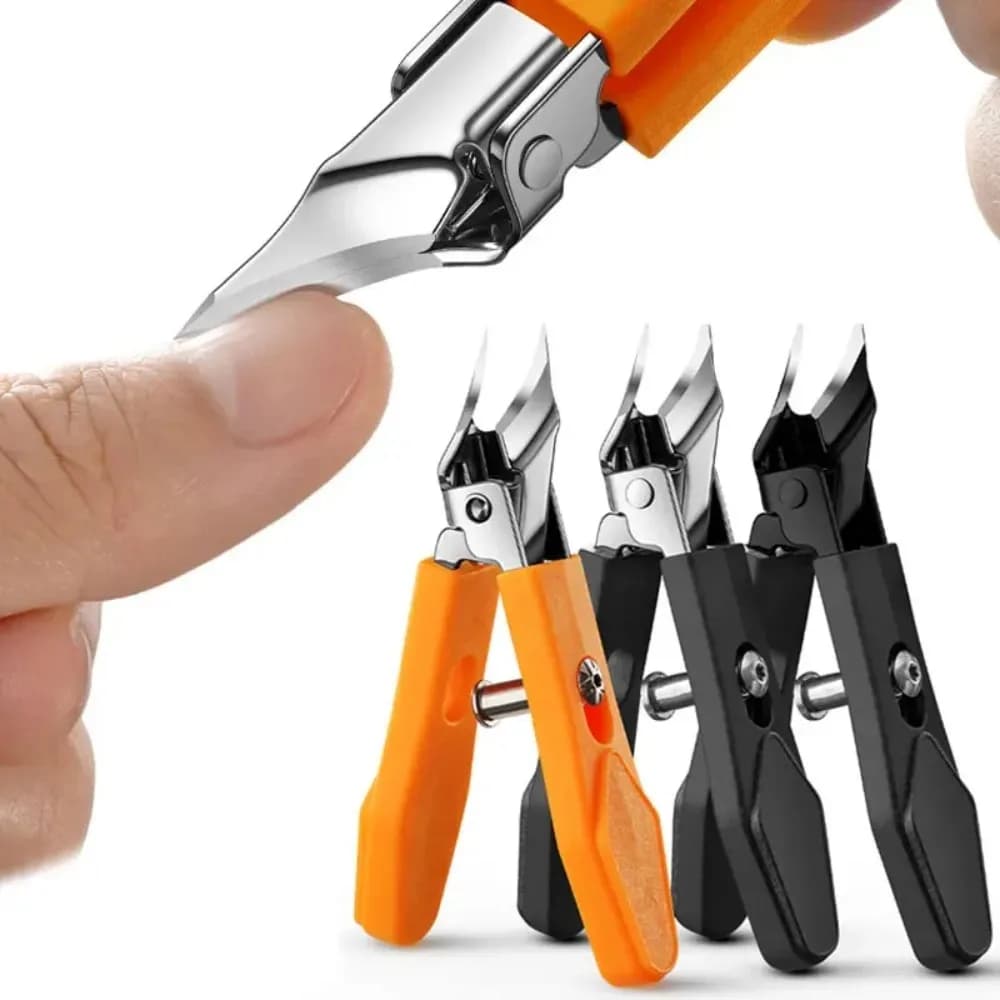 Stainless steel slant edge nail clipper with wide opening — image 2