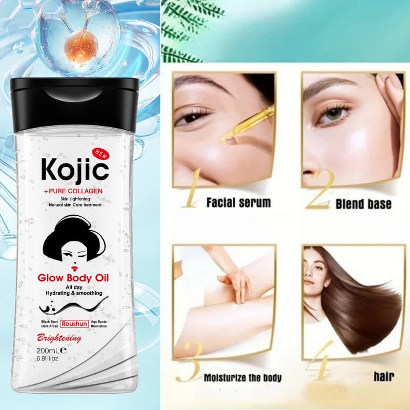 Kojic acid body oil bottle 200ml — image 3