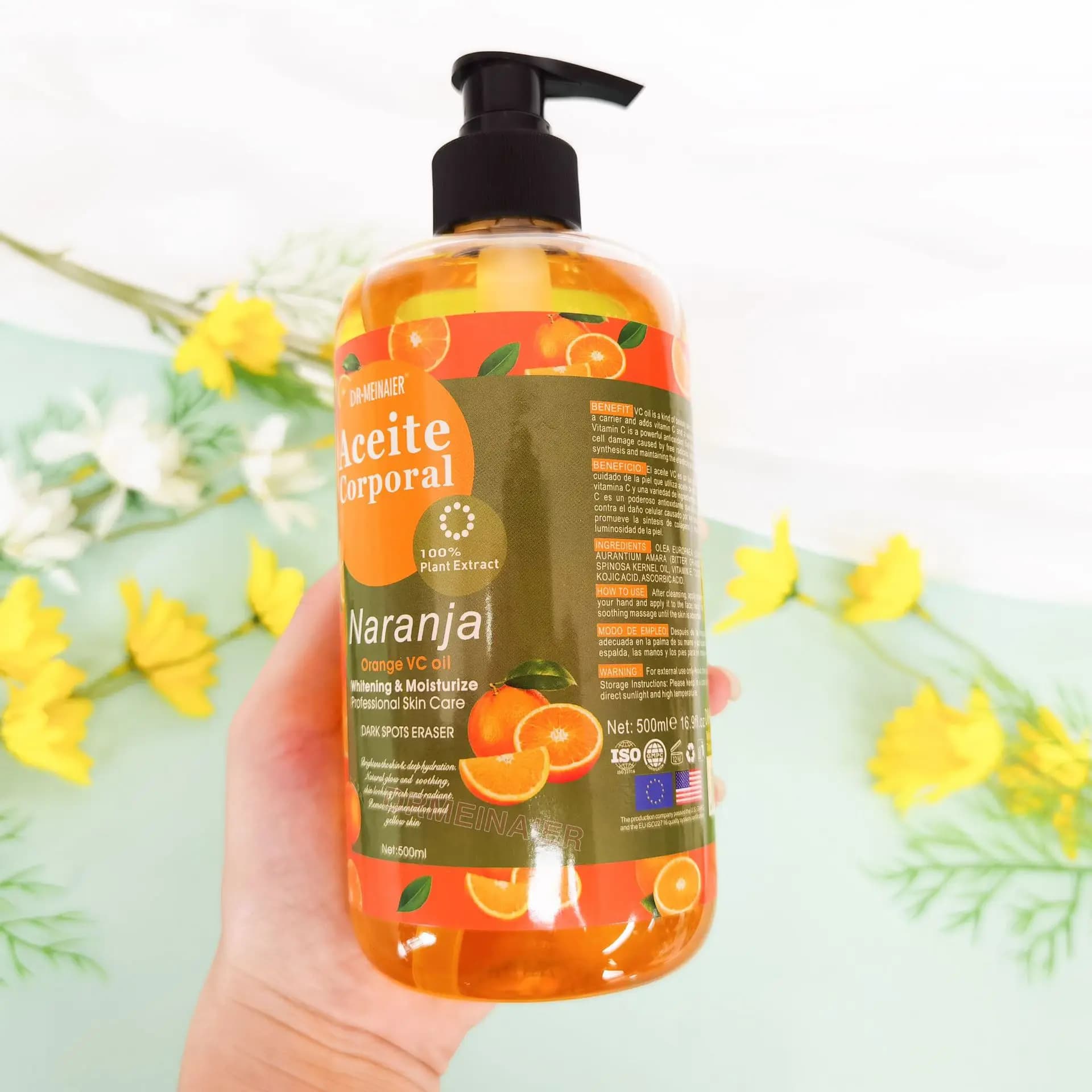 500ml bottle of vitamin C AHA hyaluronic face serum — image 5