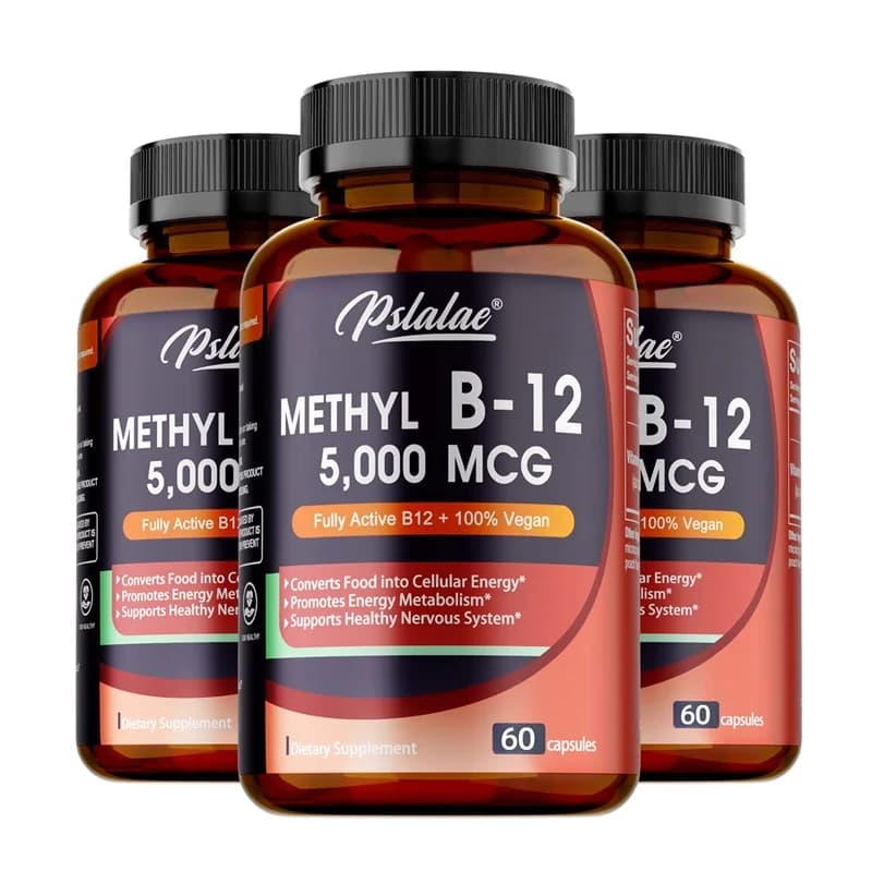 bottle of vitamin b12 5000 mcg capsules — image 8