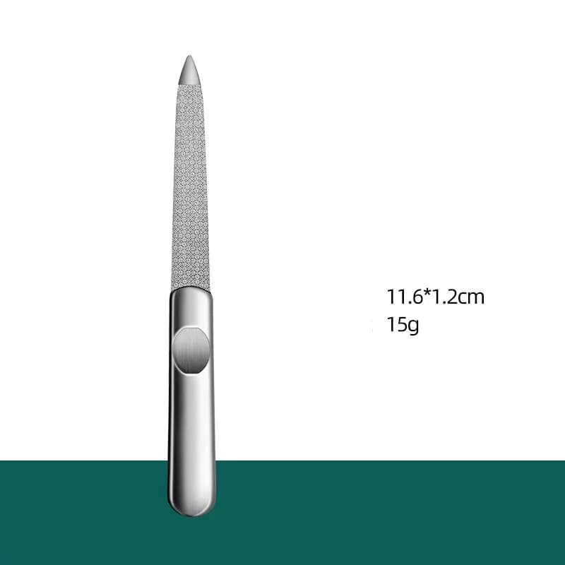three stainless steel double-sided nail files — image 5