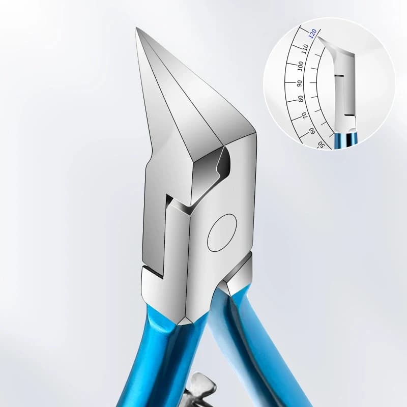 stainless steel toenail clipper with straight blade — image 2