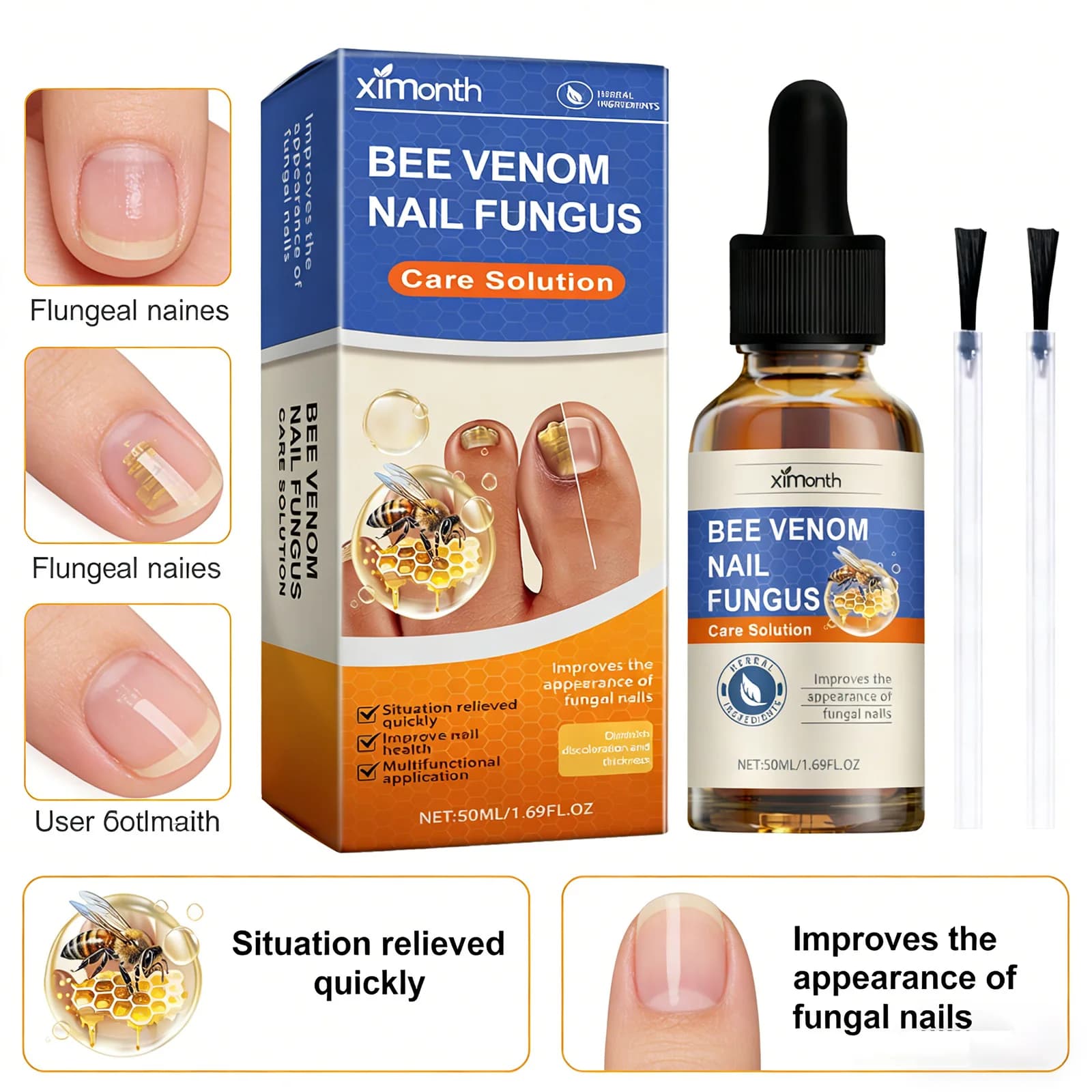 bottle of nail fungus care solution — image 1