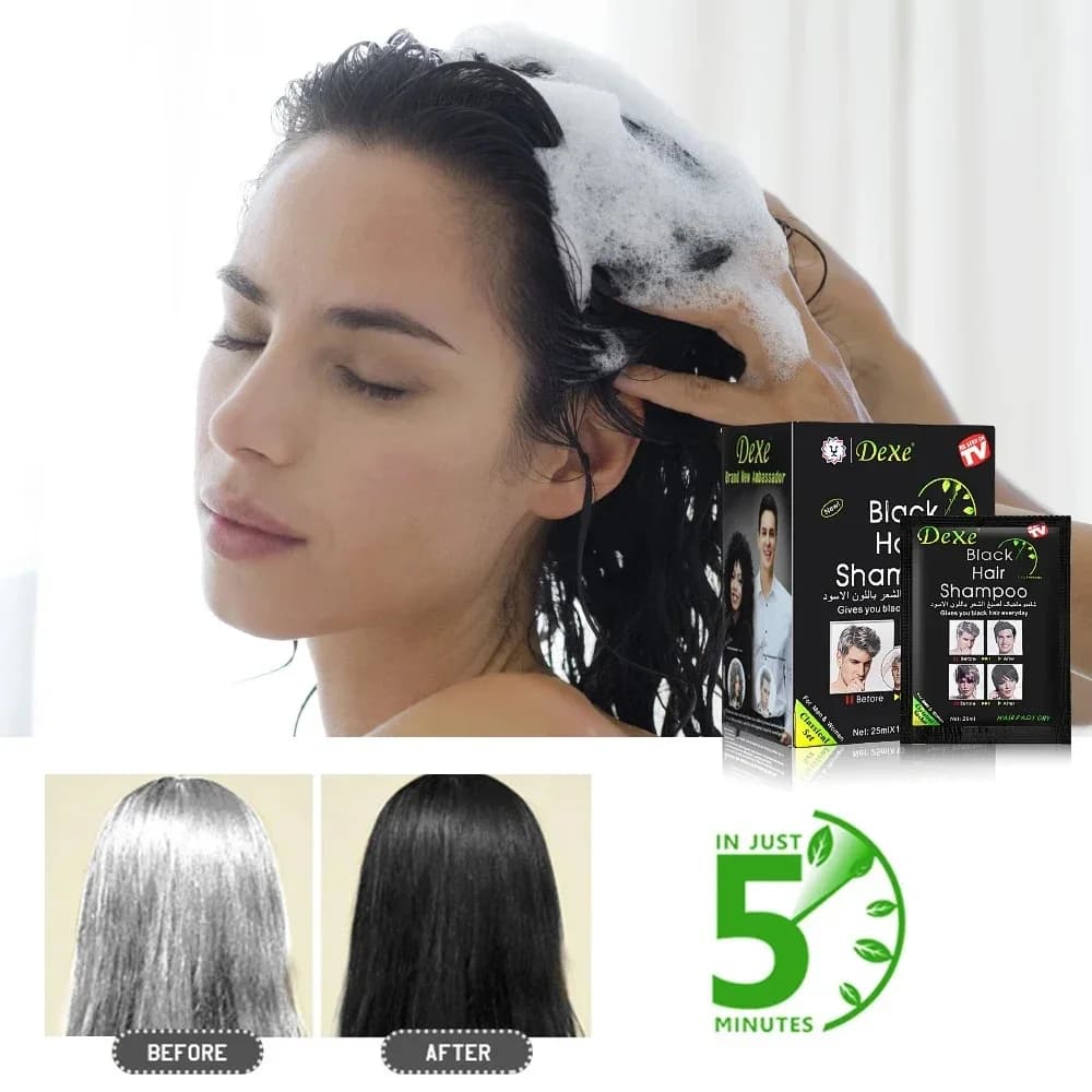 Dexe fast black hair shampoo bottle — image 5
