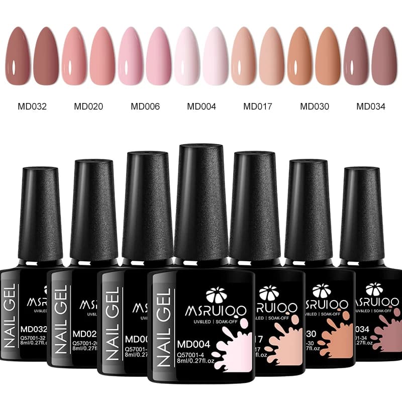 seven bottle nail gel polish set — image 3