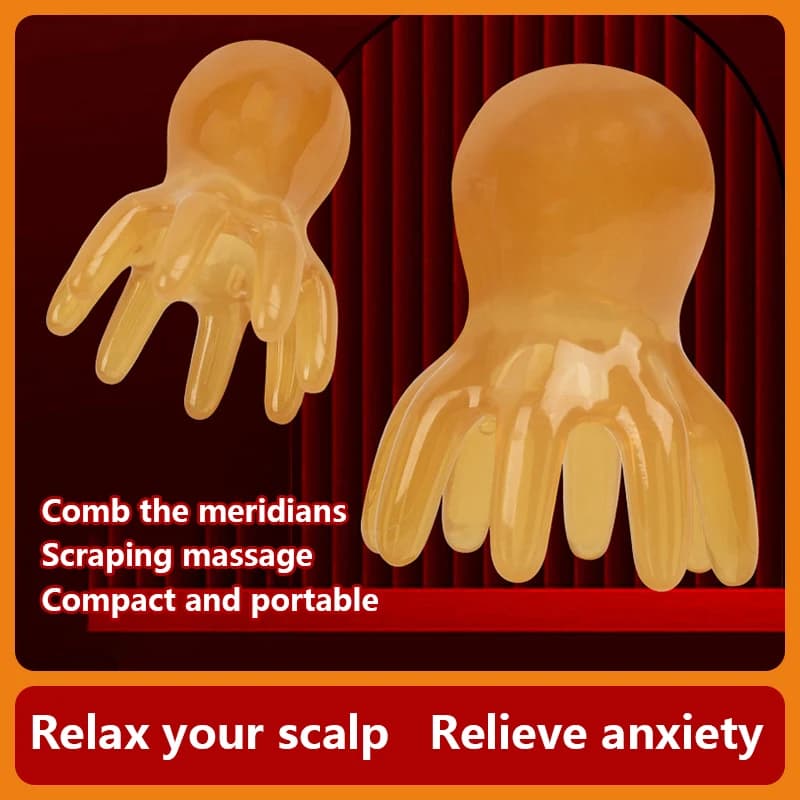 Octopus-shaped resin scalp massage comb — image 4