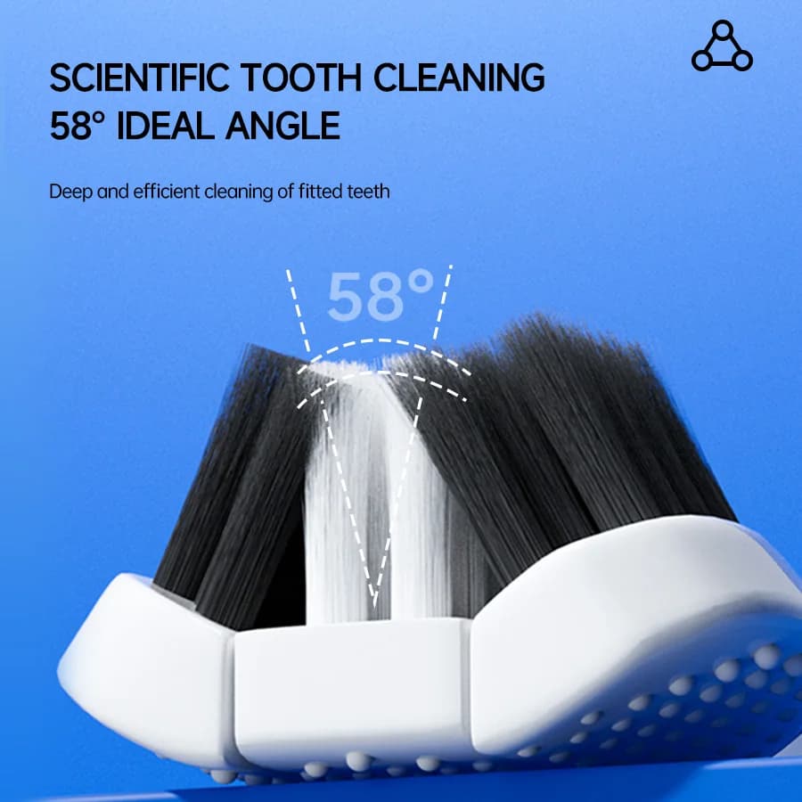 soft u-shaped 3d manual toothbrush set — image 3