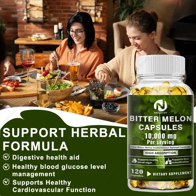 vegetarian bitter melon capsules bottle — image 5