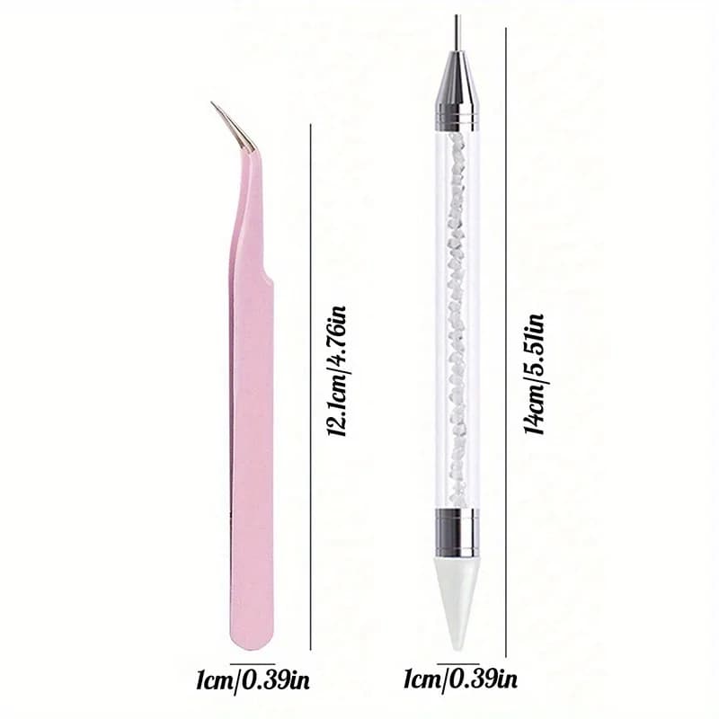 diamond double-ended manicure pens with crayons set — image 7