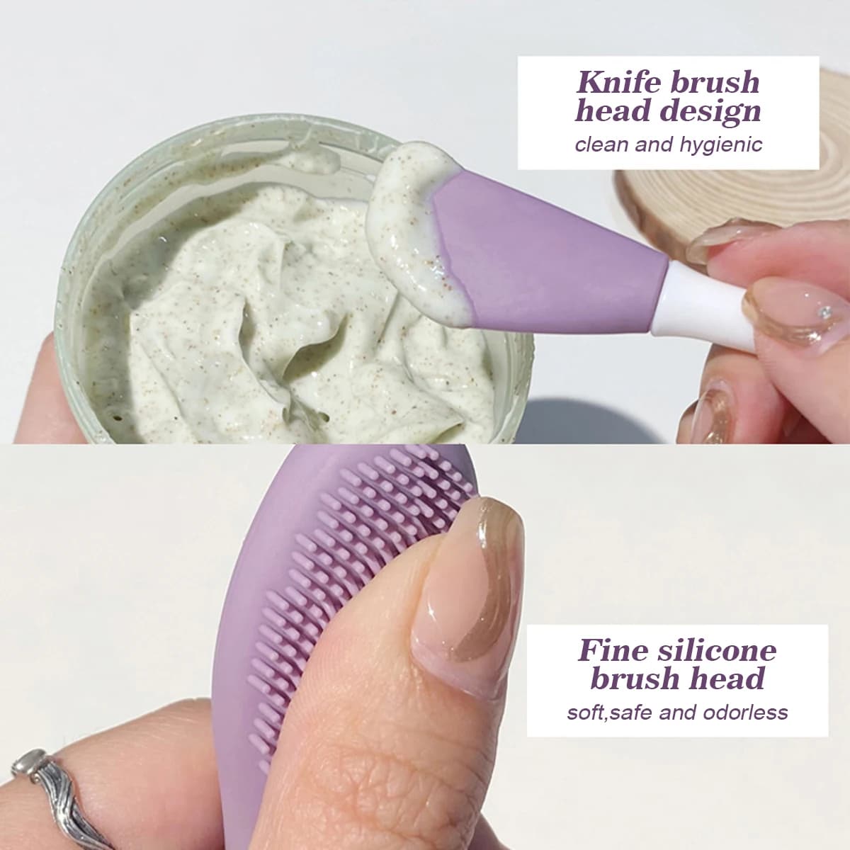 silicone facial cleansing and mask brush — image 4