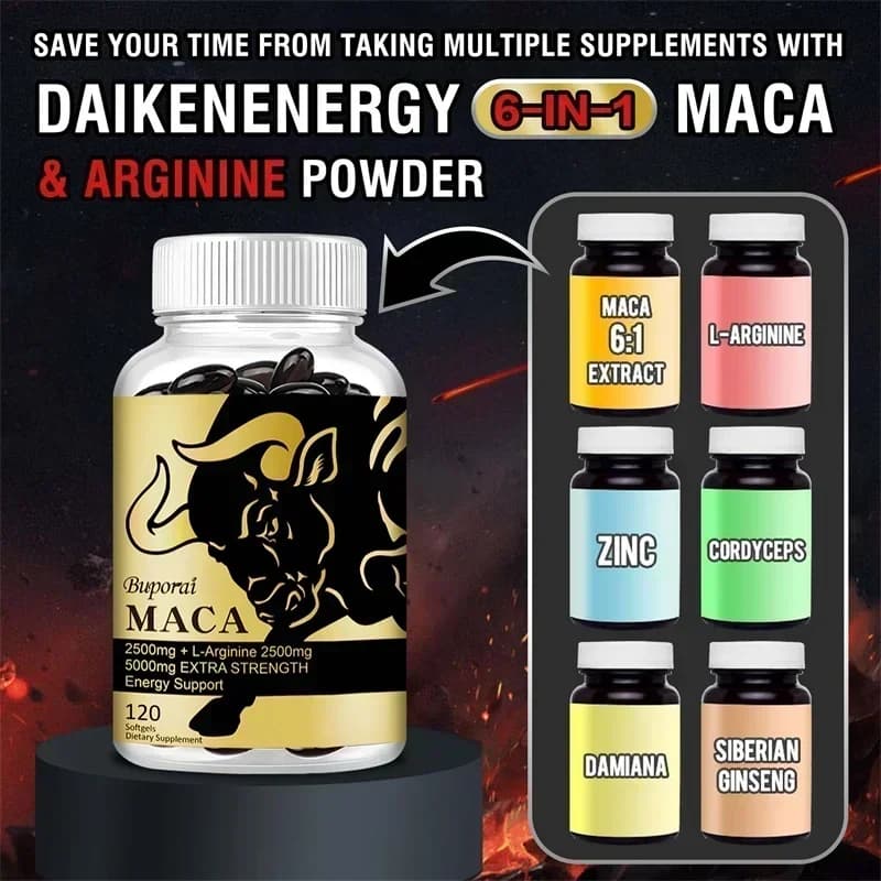 bottles of maca root and panax ginseng supplement — image 5