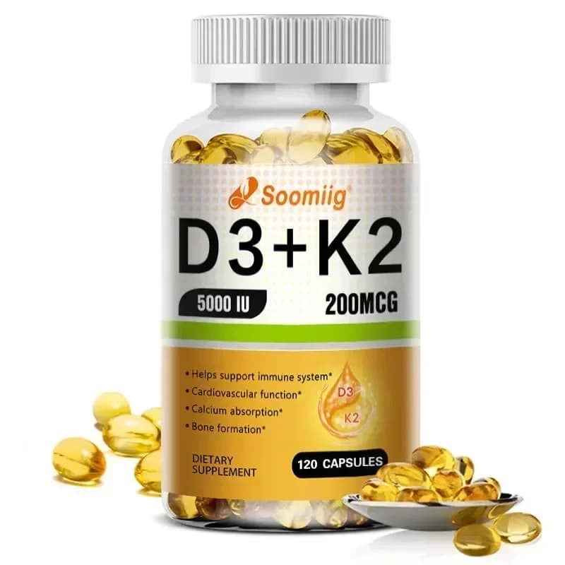 Vitamin D3 5000 IU and K2 MK-7 200 µg capsules bottle — image 7