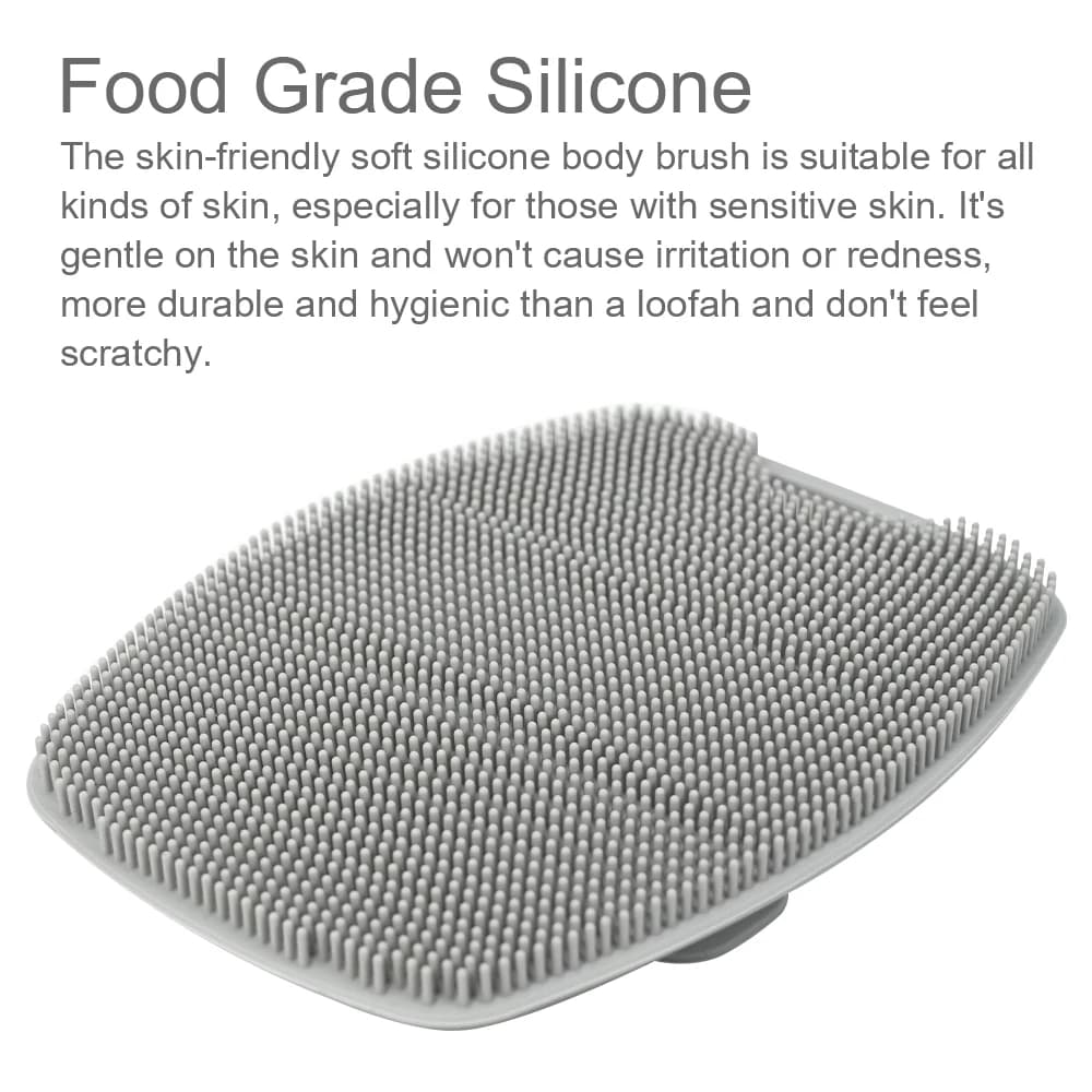 silicone exfoliating body brush with non‑slip handle — image 2