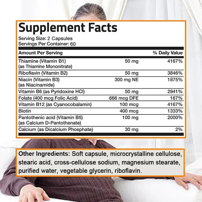 organic vitamin b complex vegetarian capsules — image 6