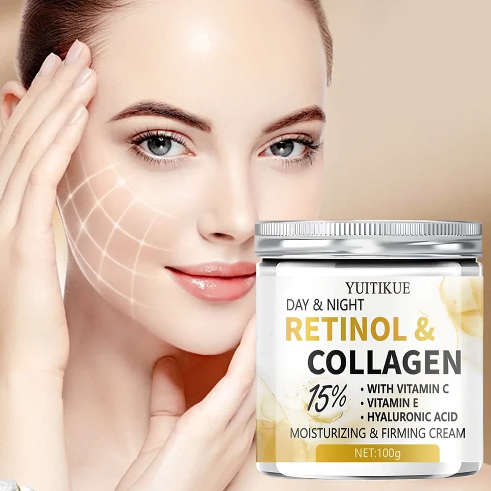 YUITIKUE 15% retinol collagen day and night cream tube — image 4
