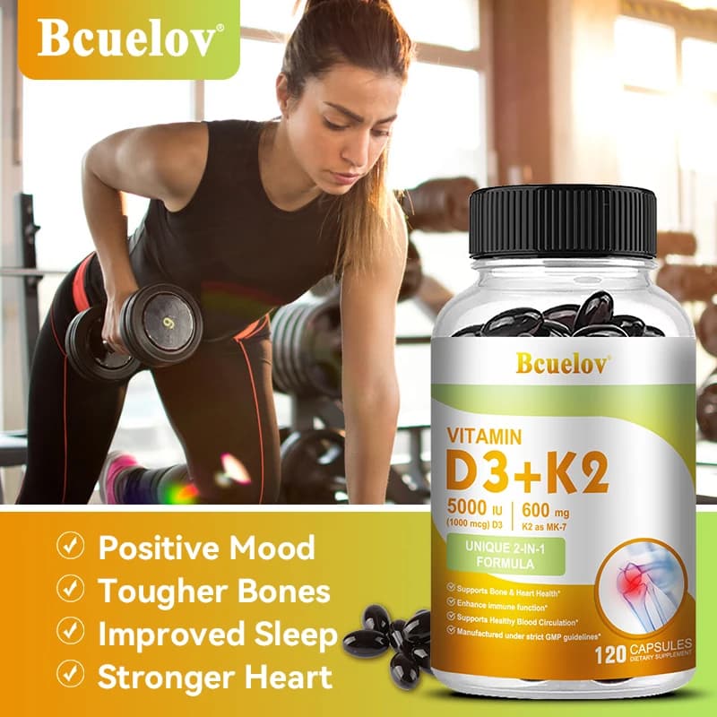 Vitamin D3 and K2 supplement bottle — image 6