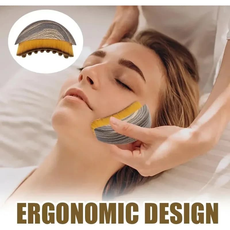 soft silicone facial lymphatic massage brush — image 4