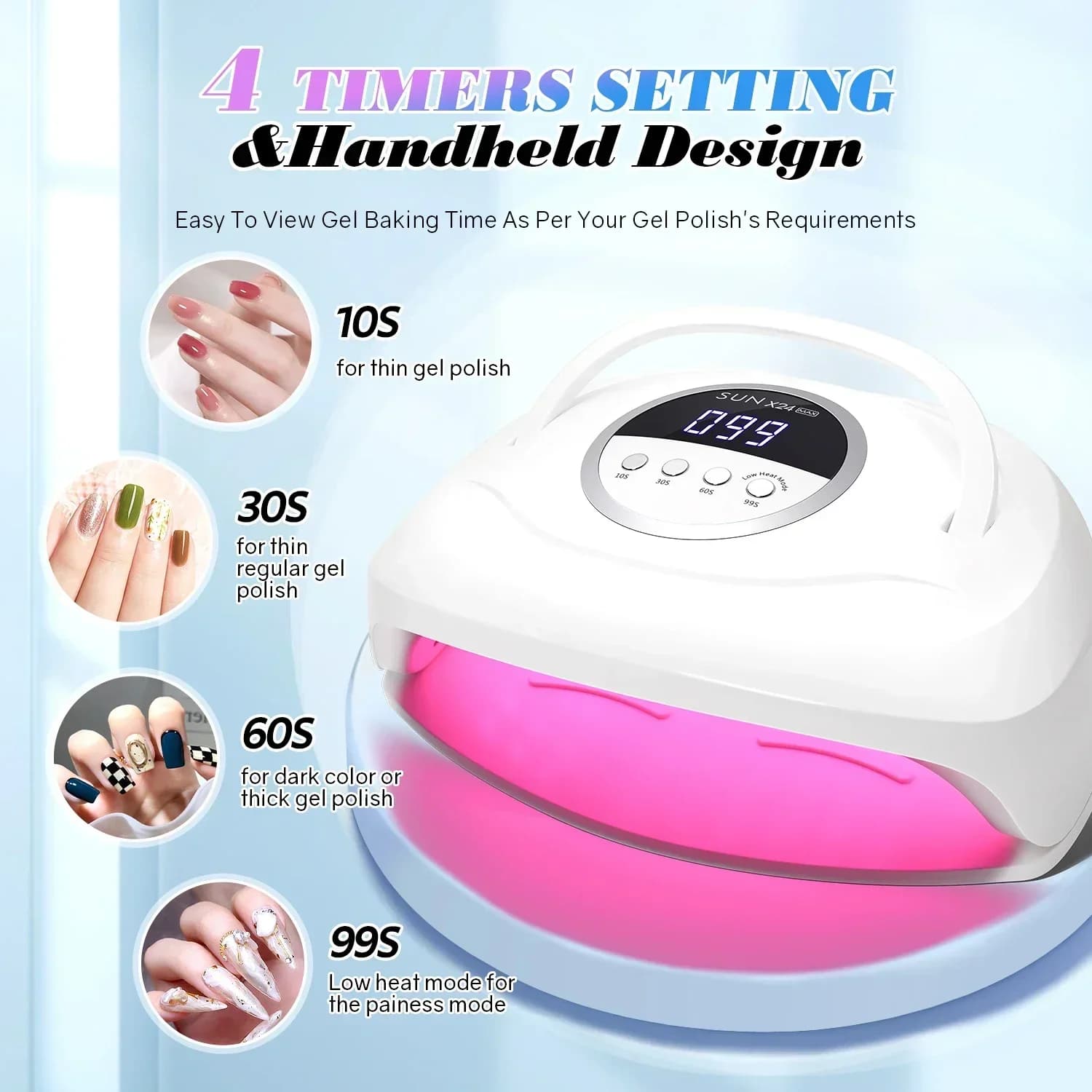 UV LED nail lamp with 84 LEDs — image 3