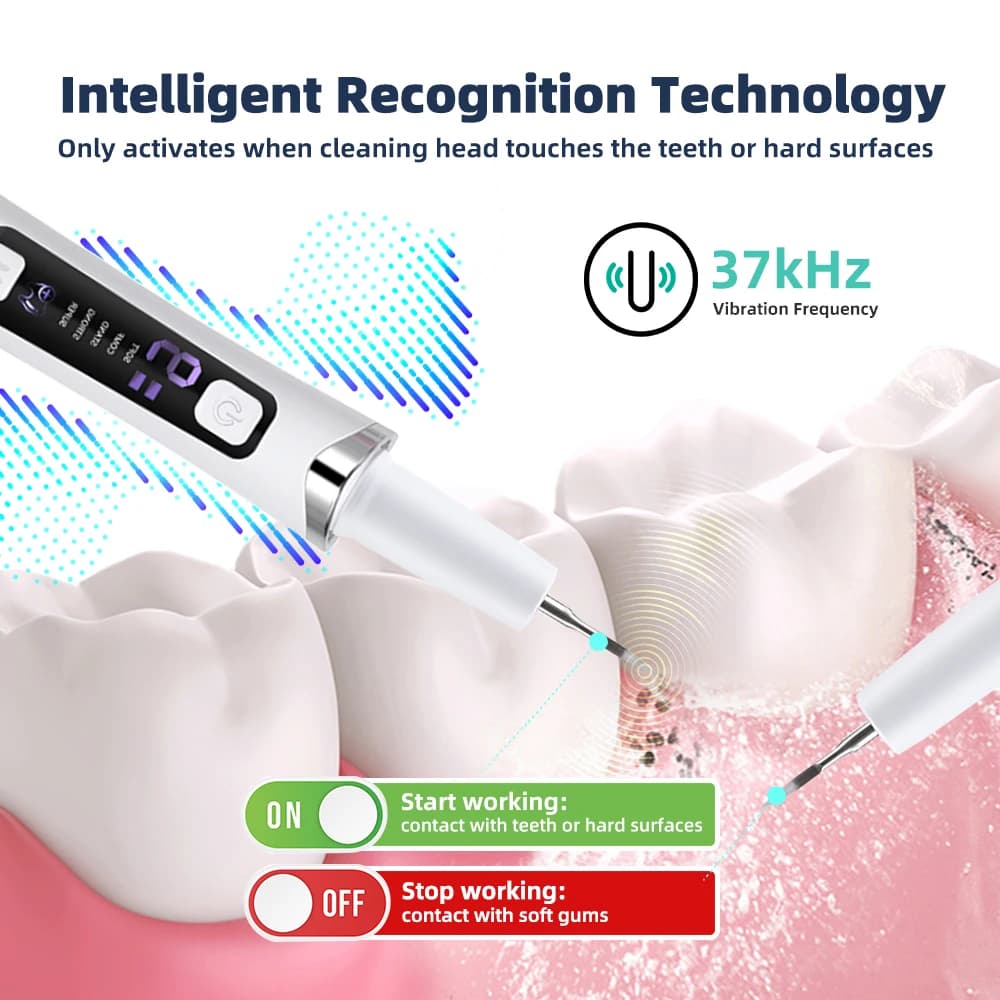 handheld ultrasonic tooth cleaner with pointed tip — image 4