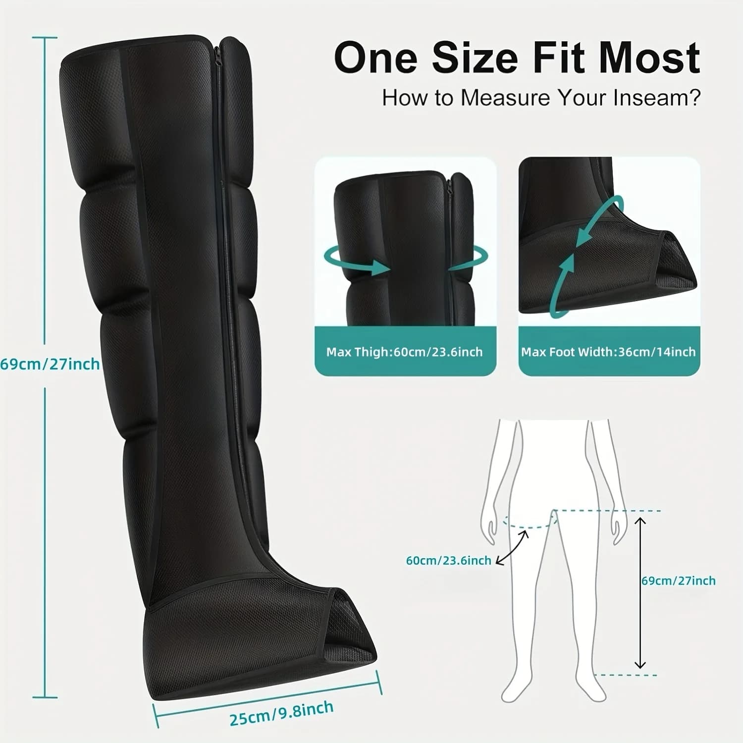 electric air pressure leg massager with remote control — image 5
