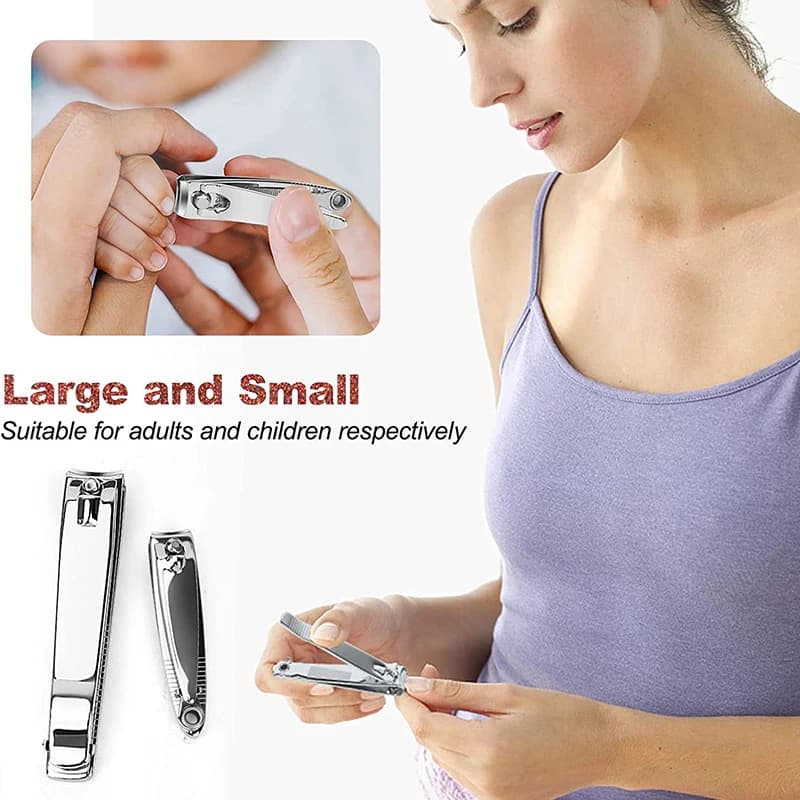 Splash‑resistant stainless steel nail clippers — image 5