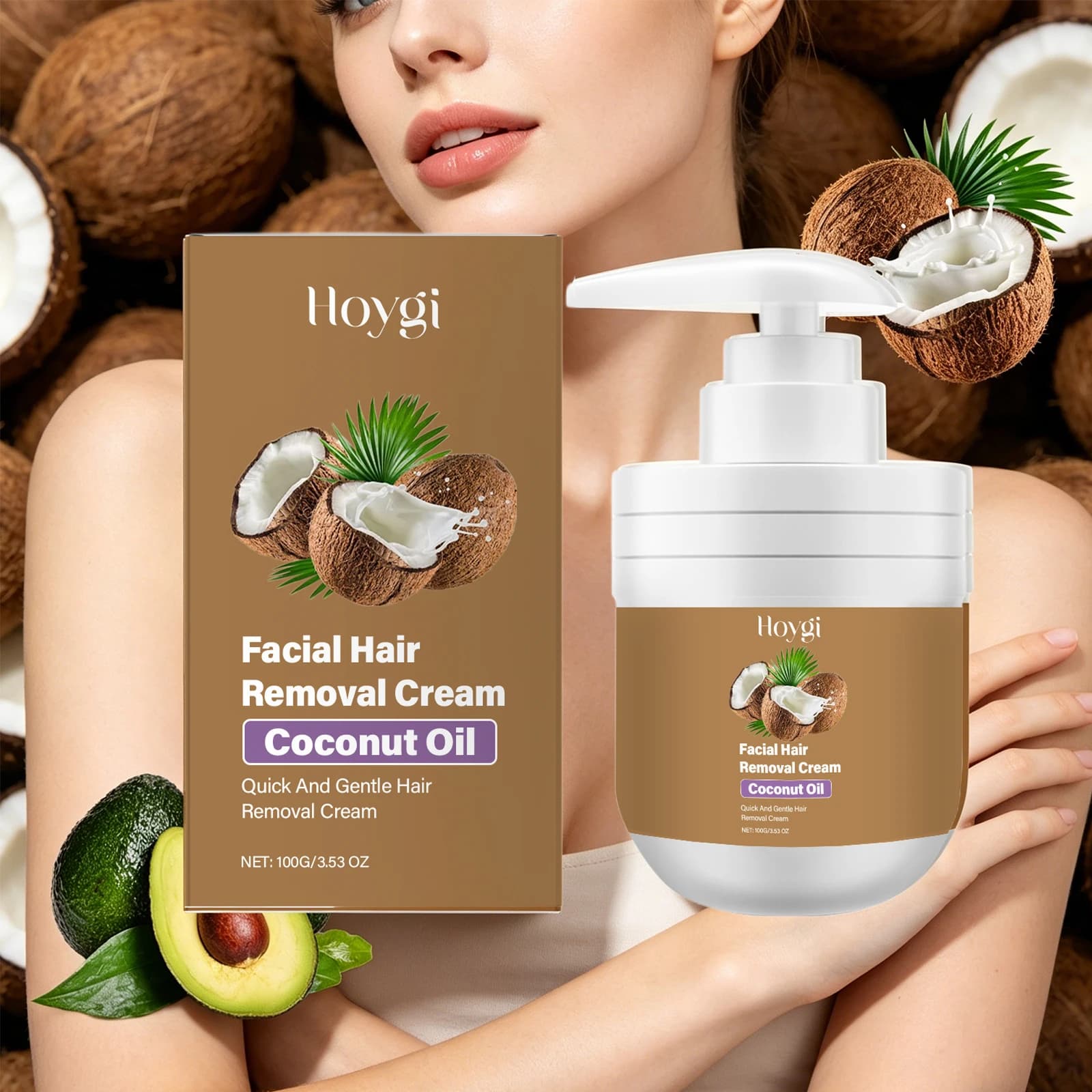 coconut hair removal cream tube — image 2